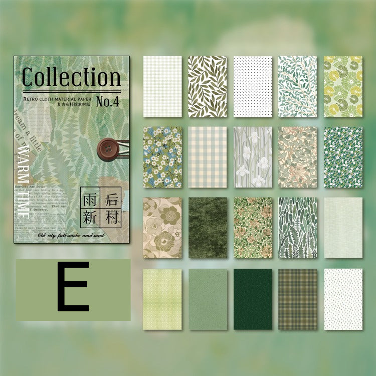Vintage gingham pattern scrapbooking paper close-up