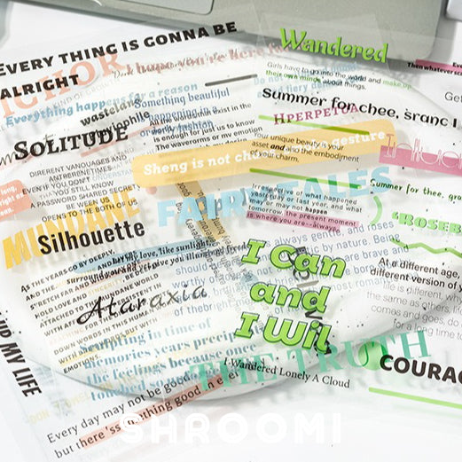 Unexpected Encounter English Sticker Collection Unexpected Encounter English Sticker Book – Aesthetic Text Stickers for Journaling & Planners