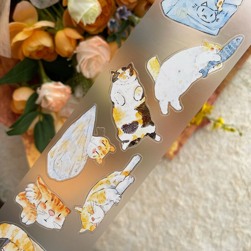 Cat-Themed PET Tape for journaling
