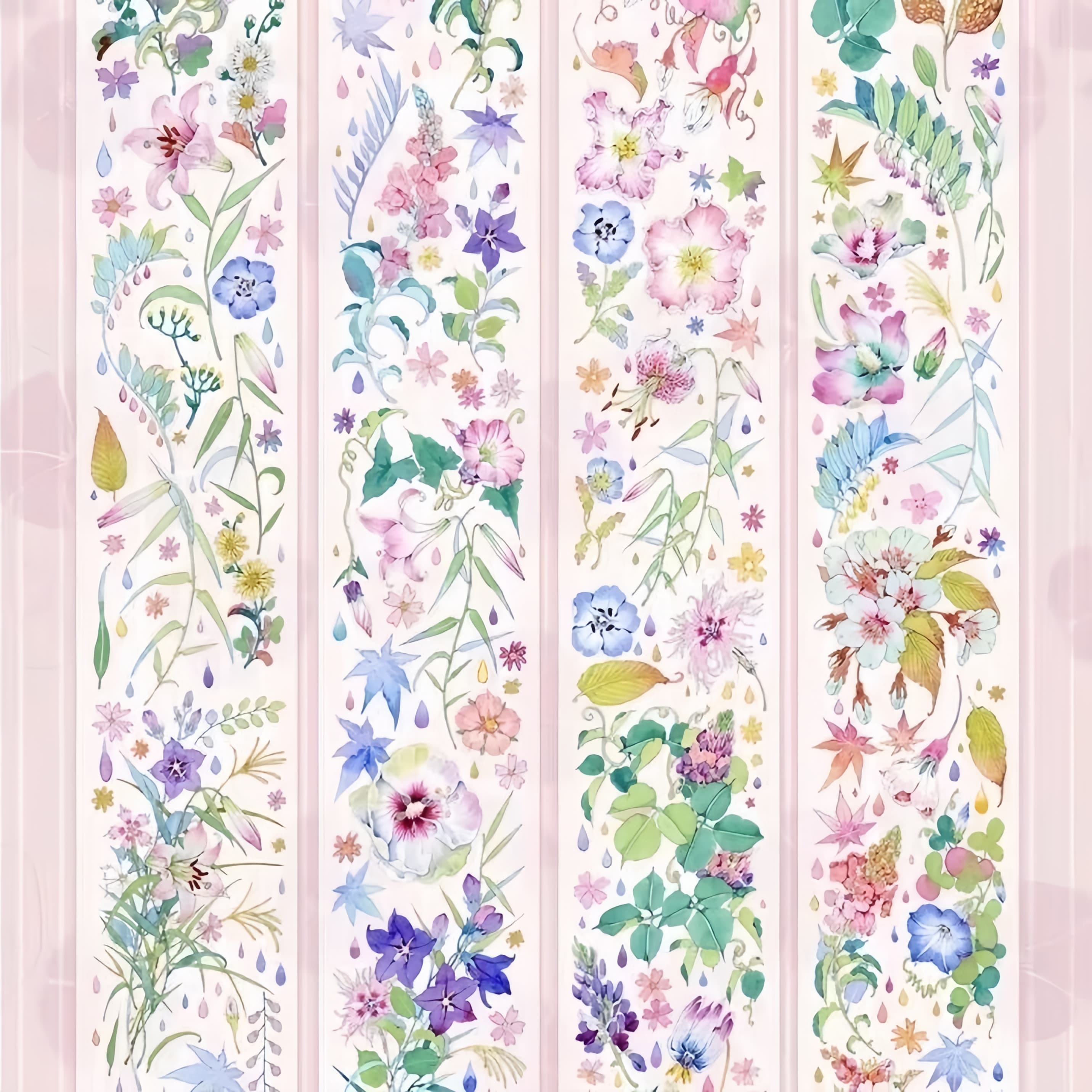 Through the Flower Mirror die-cut tape for journaling
