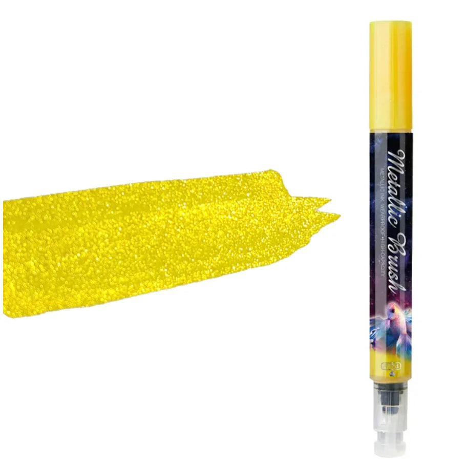 Metallic Glitter Brush Pens