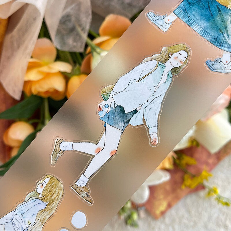 On-the-Go Girls PET Tape with illustrated girls
