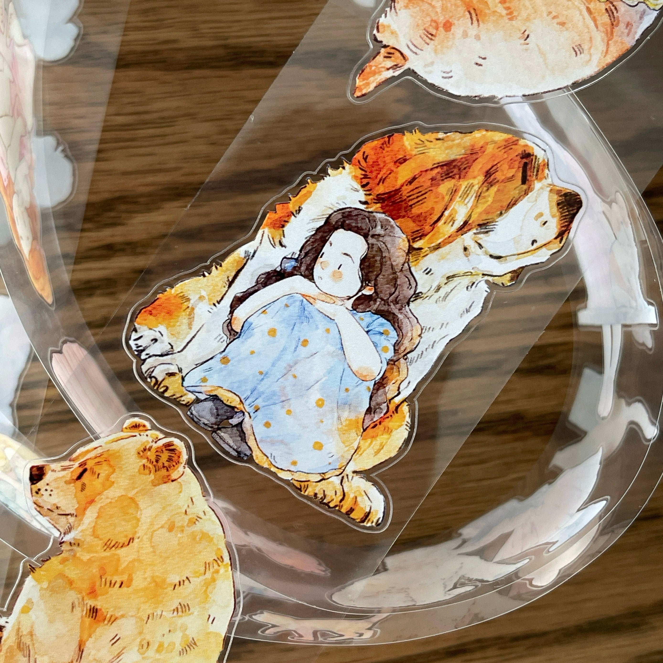Animal Friends PET Tape with illustrated children and animals