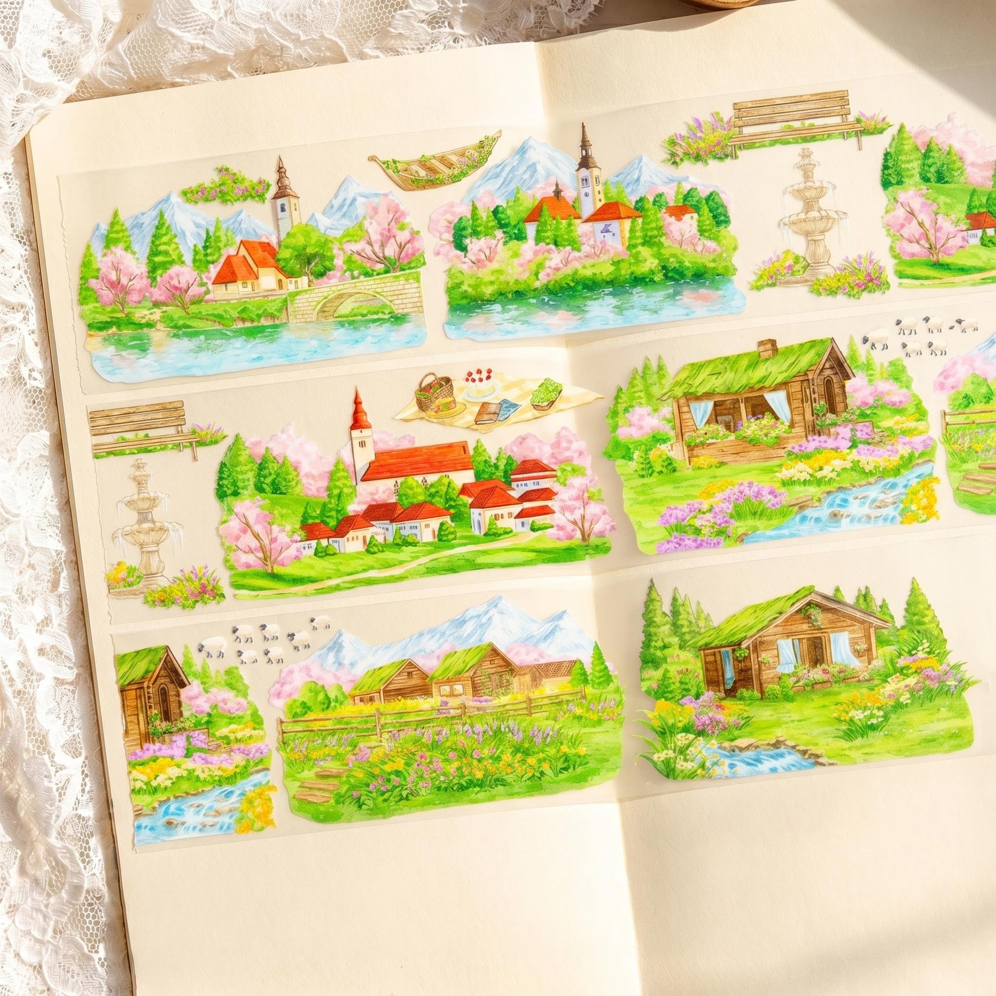 Sunny Countryside Village PET Tape
