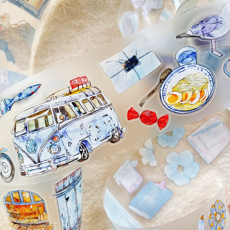 Blue Tone PET Tape for journaling