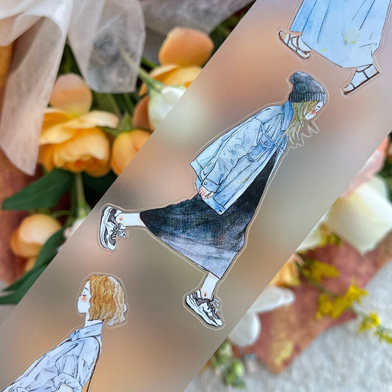 On-the-Go Girls PET Tape with illustrated girls