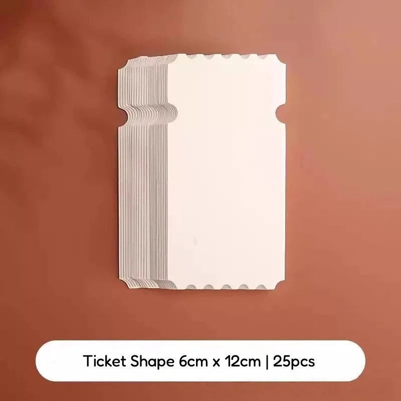 Blank Stamp & Ticket Shaped Watercolor Cards for Journaling