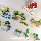 Stairway Garden PET Tape Charming Stairway Garden PET Tape | Decorative Greenery Steps Washi Tape | Aesthetic Urban Scenery Planner Tape