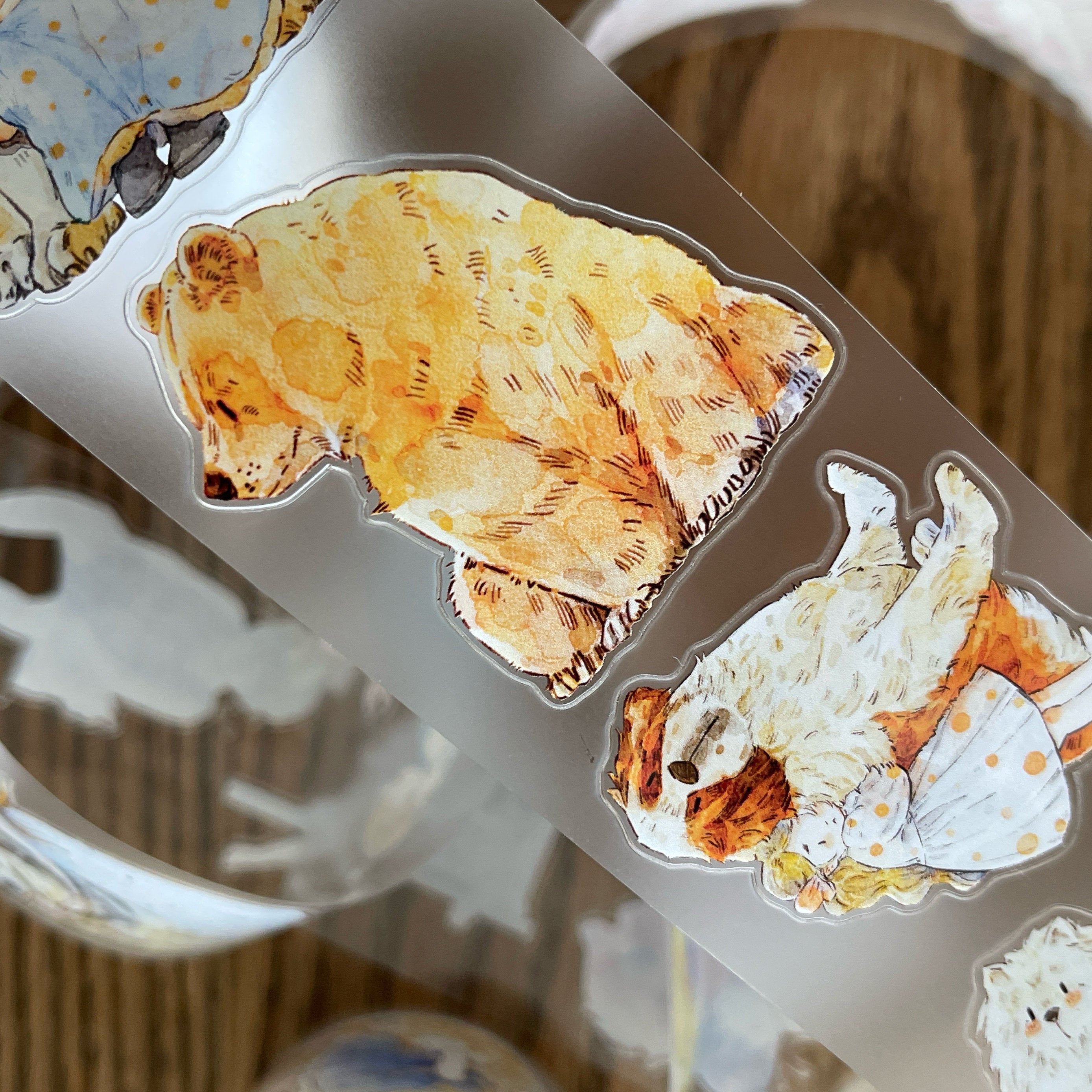 Animal Friends PET Tape with illustrated children and animals