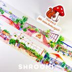 Rooftop Garden PET Tape Sunny Terrace Cafe PET Tape | Cozy Outdoor Garden Washi Tape | Balcony Life Decorative Tape