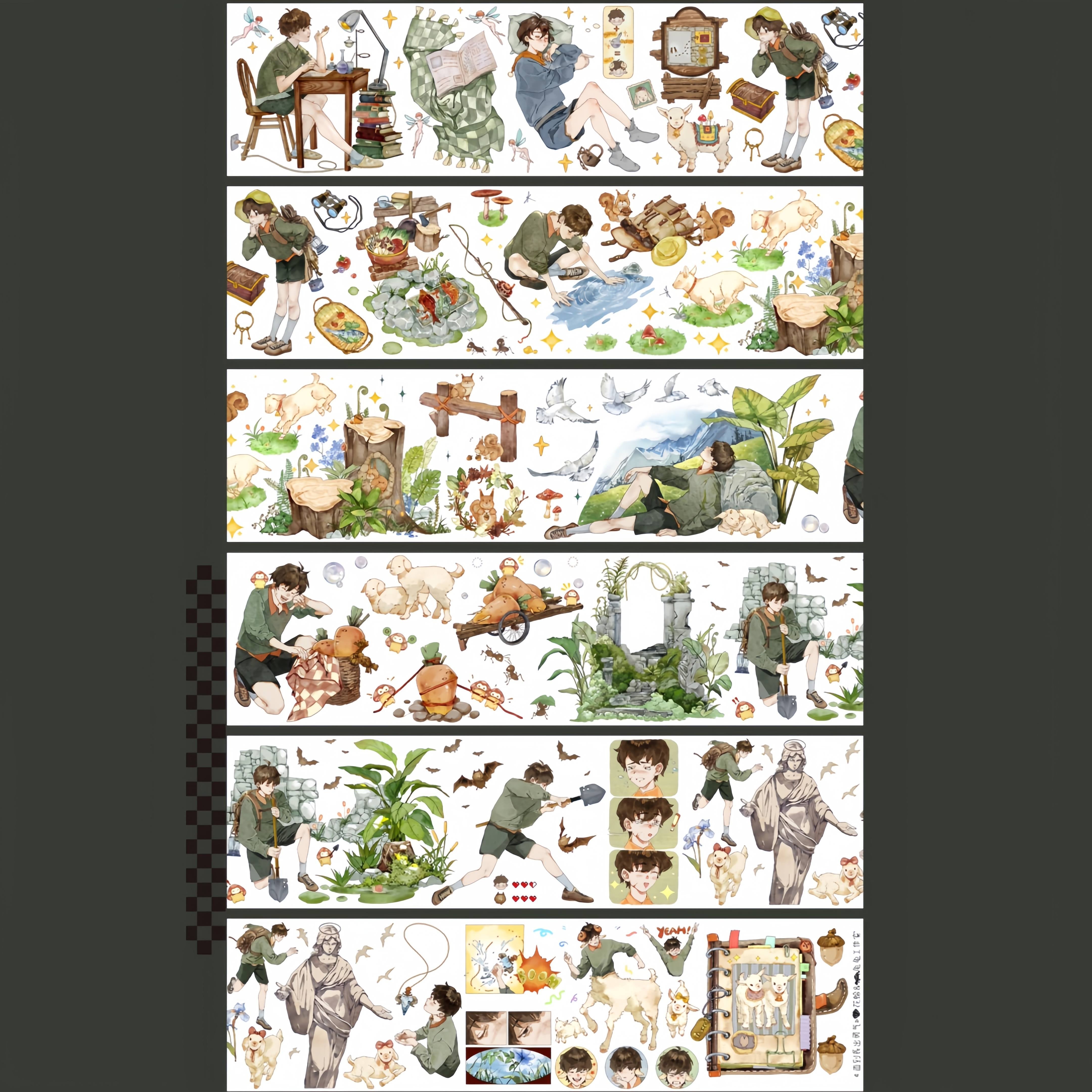 Until Courage Grows male character decorative tape detail view