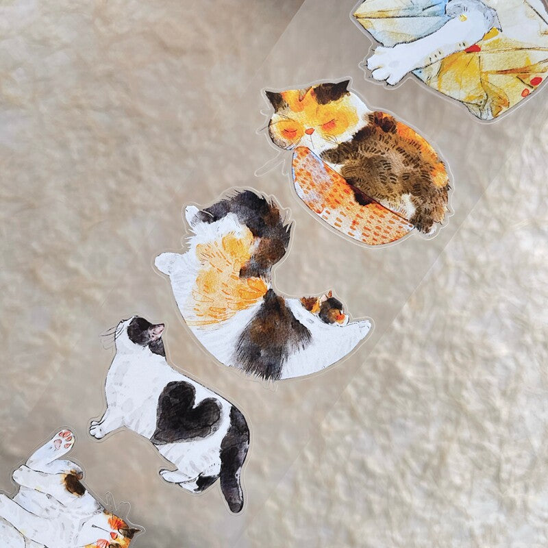 Cat-Themed PET Tape for journaling