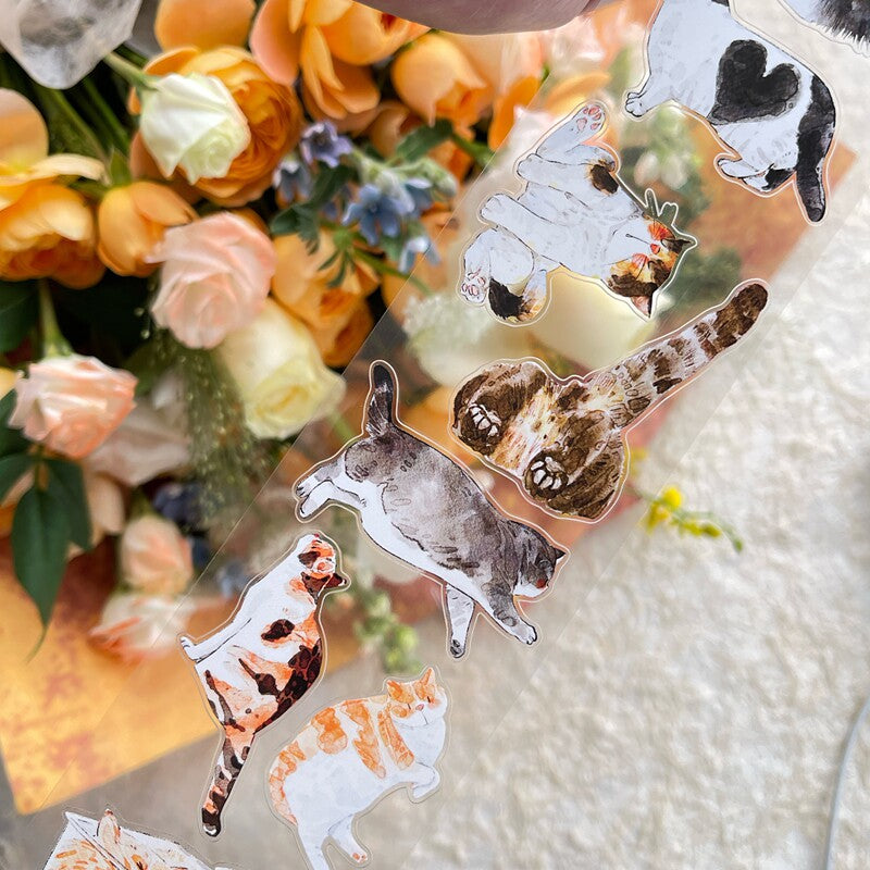 Cat-Themed PET Tape for journaling