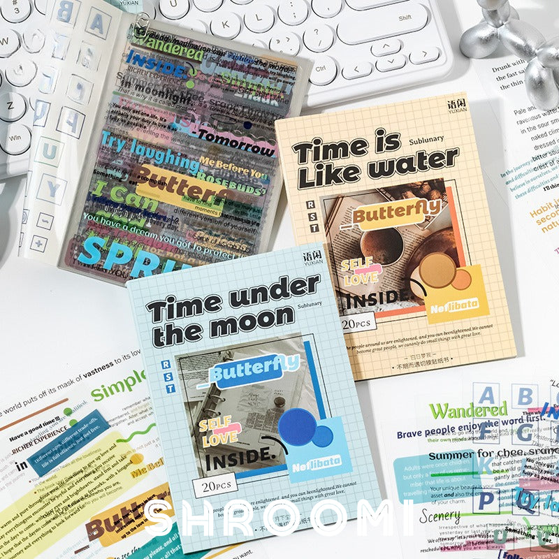 Unexpected Encounter English Sticker Collection Unexpected Encounter English Sticker Book – Aesthetic Text Stickers for Journaling & Planners