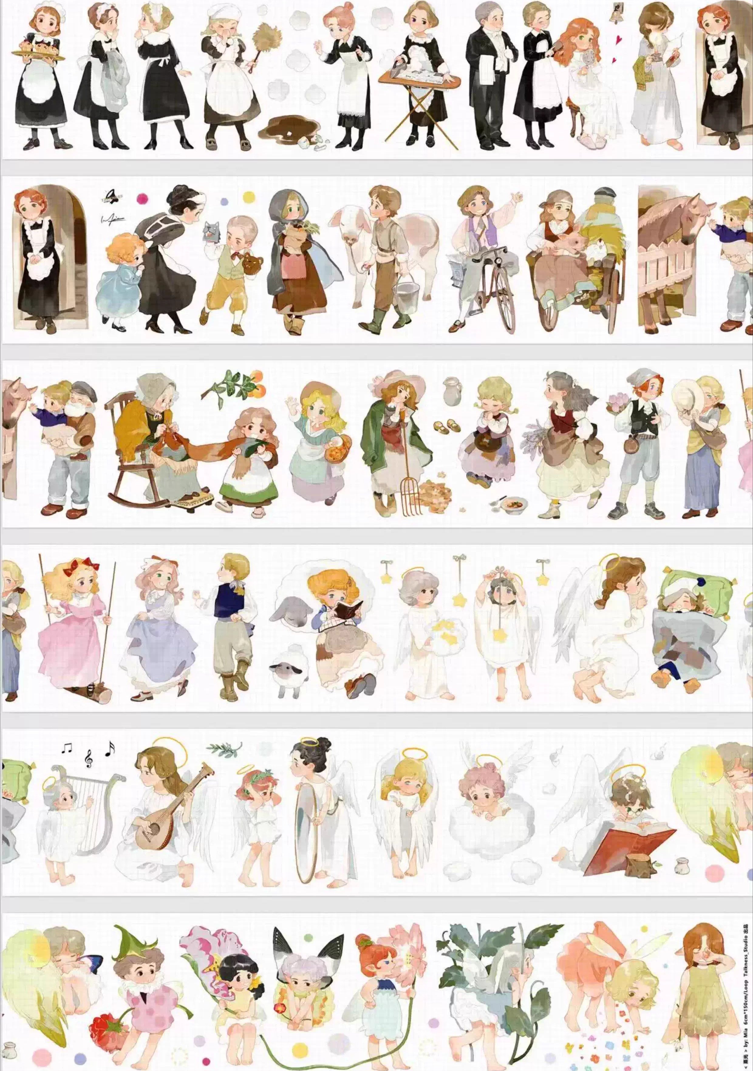 Glimmering Light Figures PET Tape One Loop - 6cm × 150cm Glimmering Light Figures PET Tape