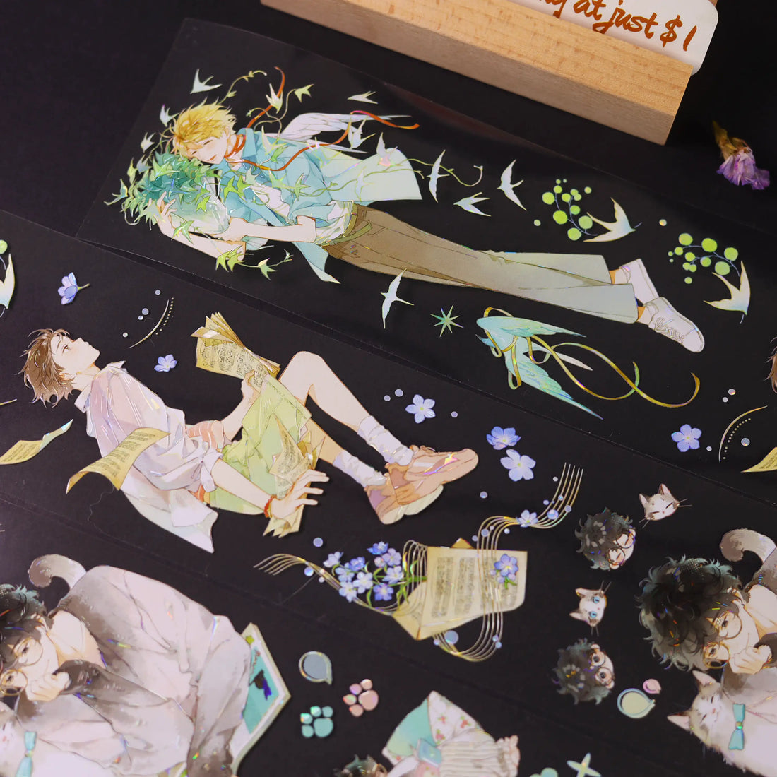 Lazy Afternoon — Shell-Glow PET Tape | Dreamy Characters
