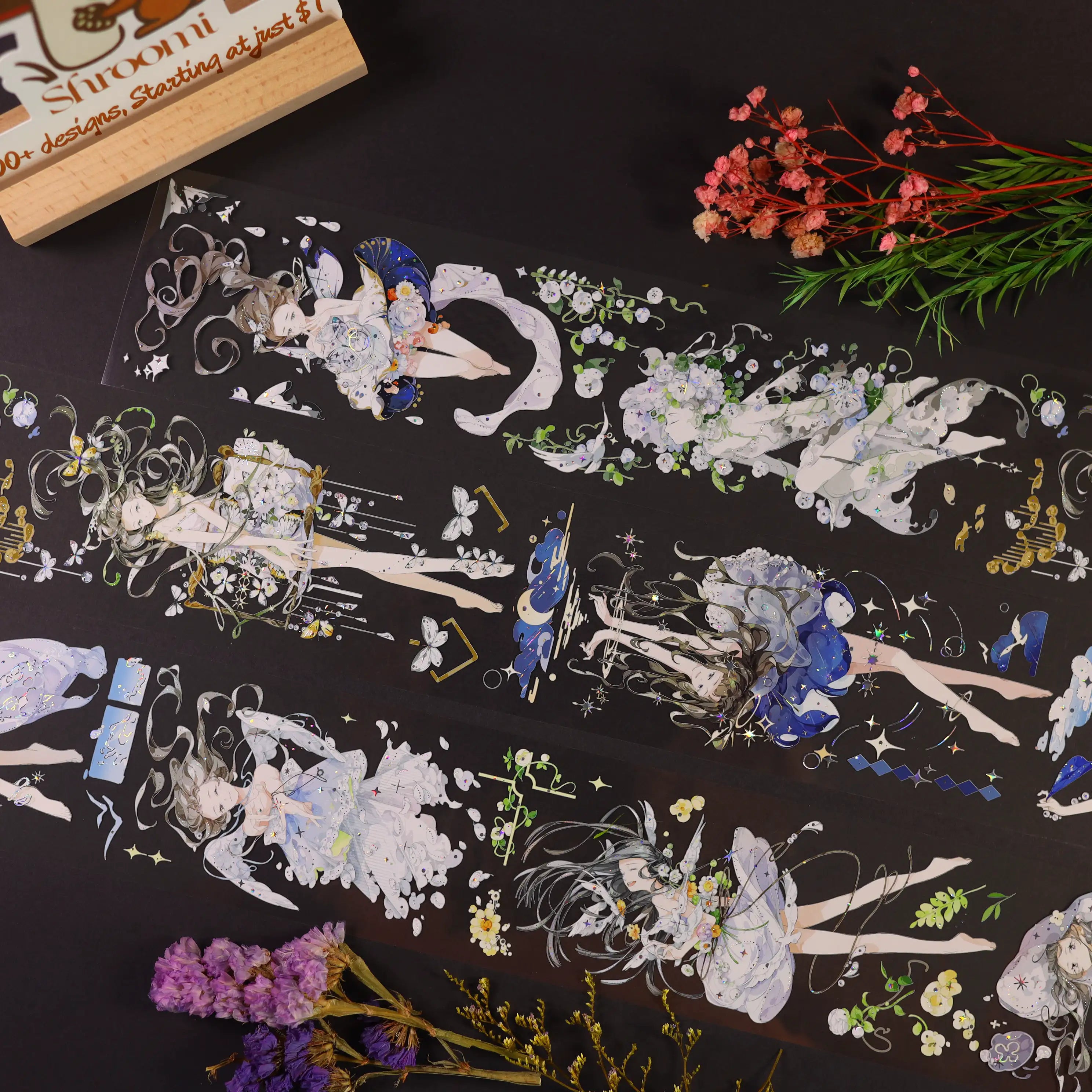 Tidal Summer PETテープ 6cm×1m | エーテル妖精キャラクターシェル光沢