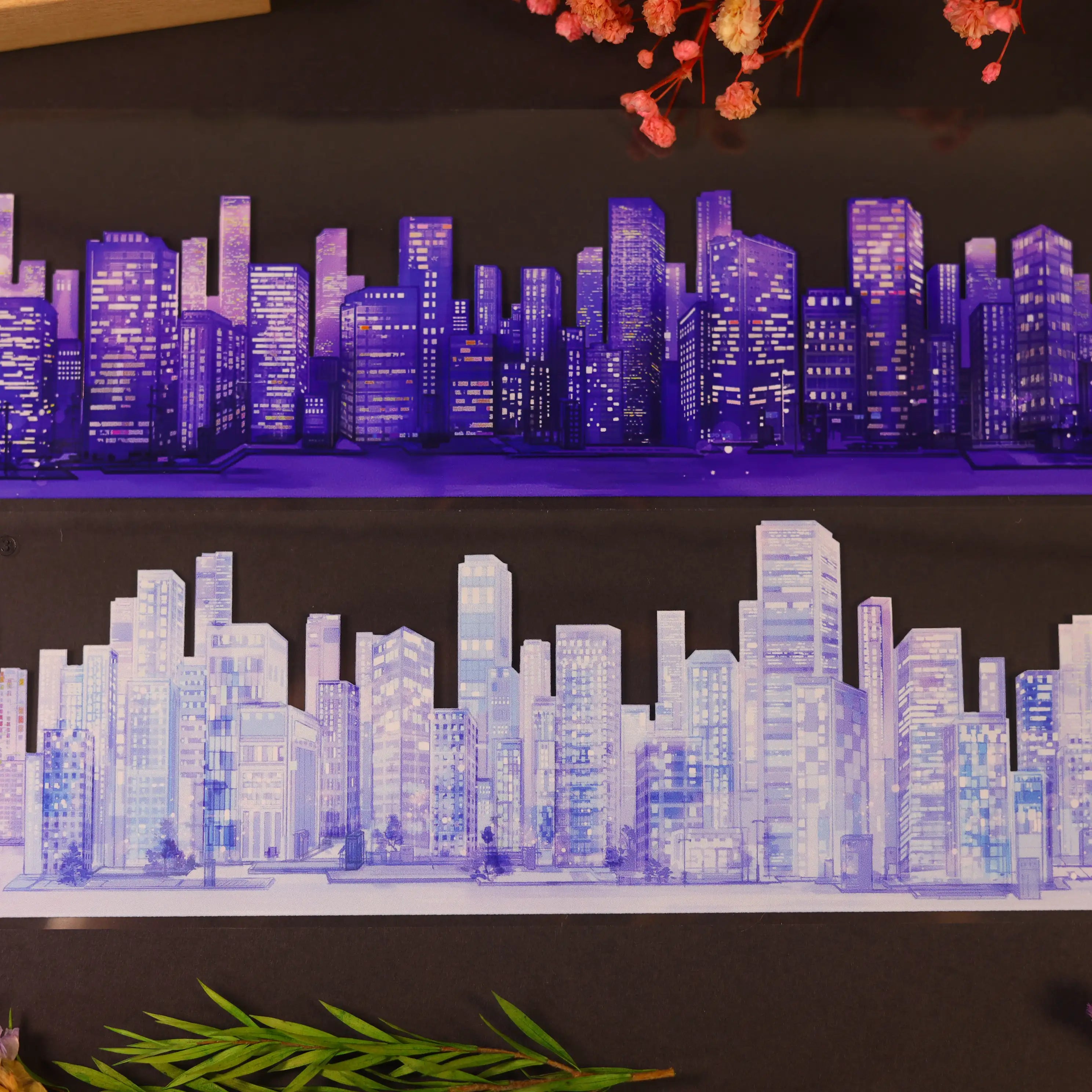 PET-Tape Night City Skyline 6cm | Stadtansicht