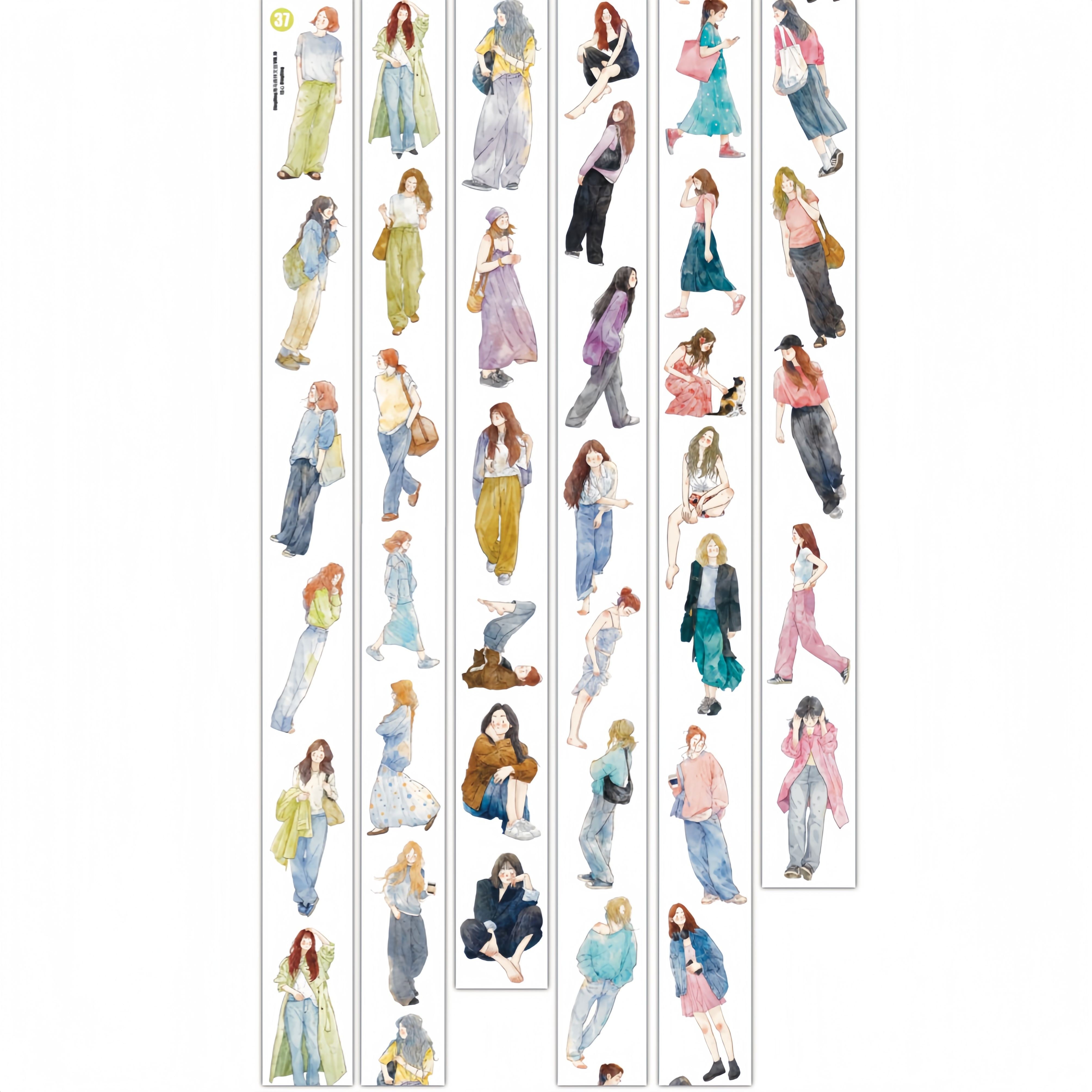 Free Spirit Girls PET Tape with illustrated girls