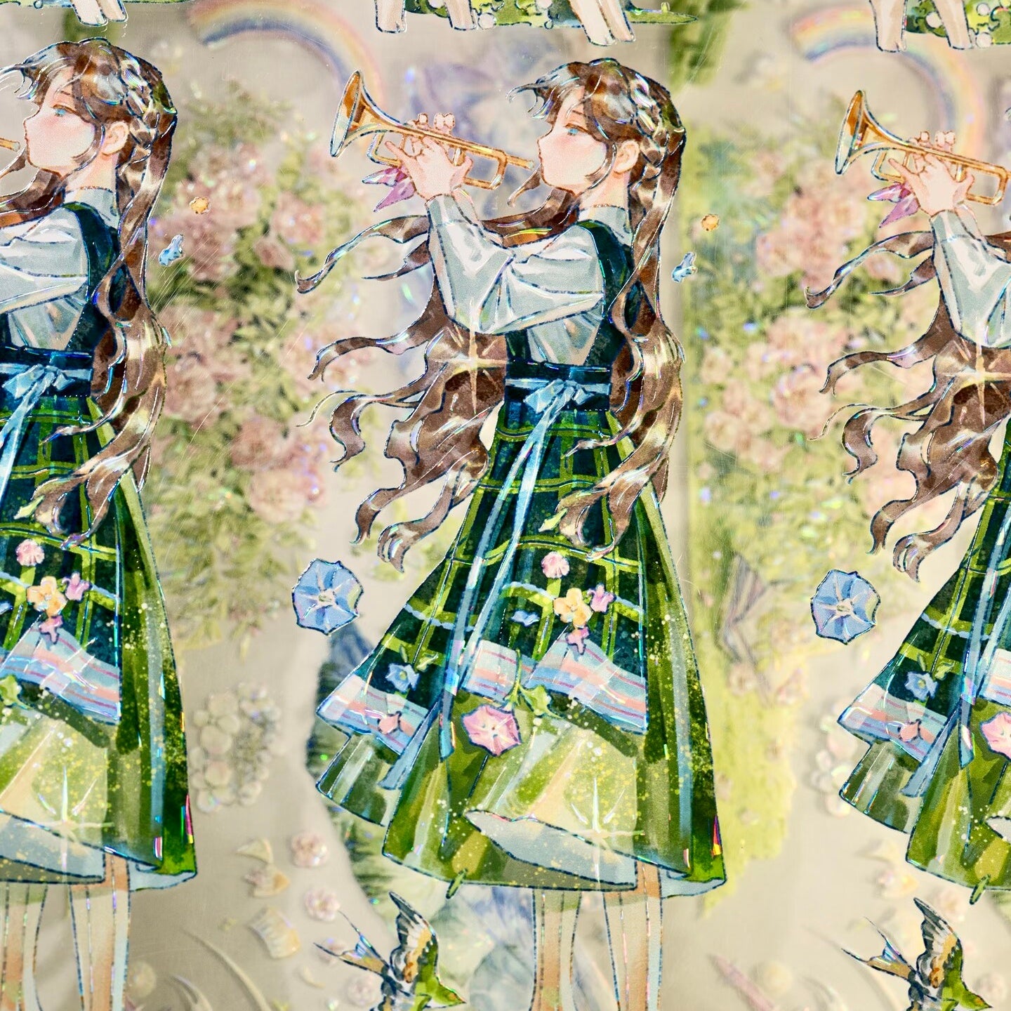 Greenfield Storybook decorative tape with an open-field scene