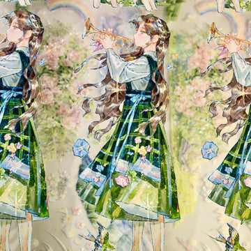 Greenfield Storybook decorative tape with an open-field scene