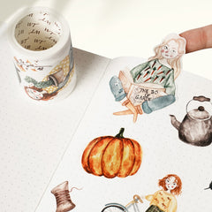 Pre-cut Autumn Enchantment Wide Washi/PET Tape