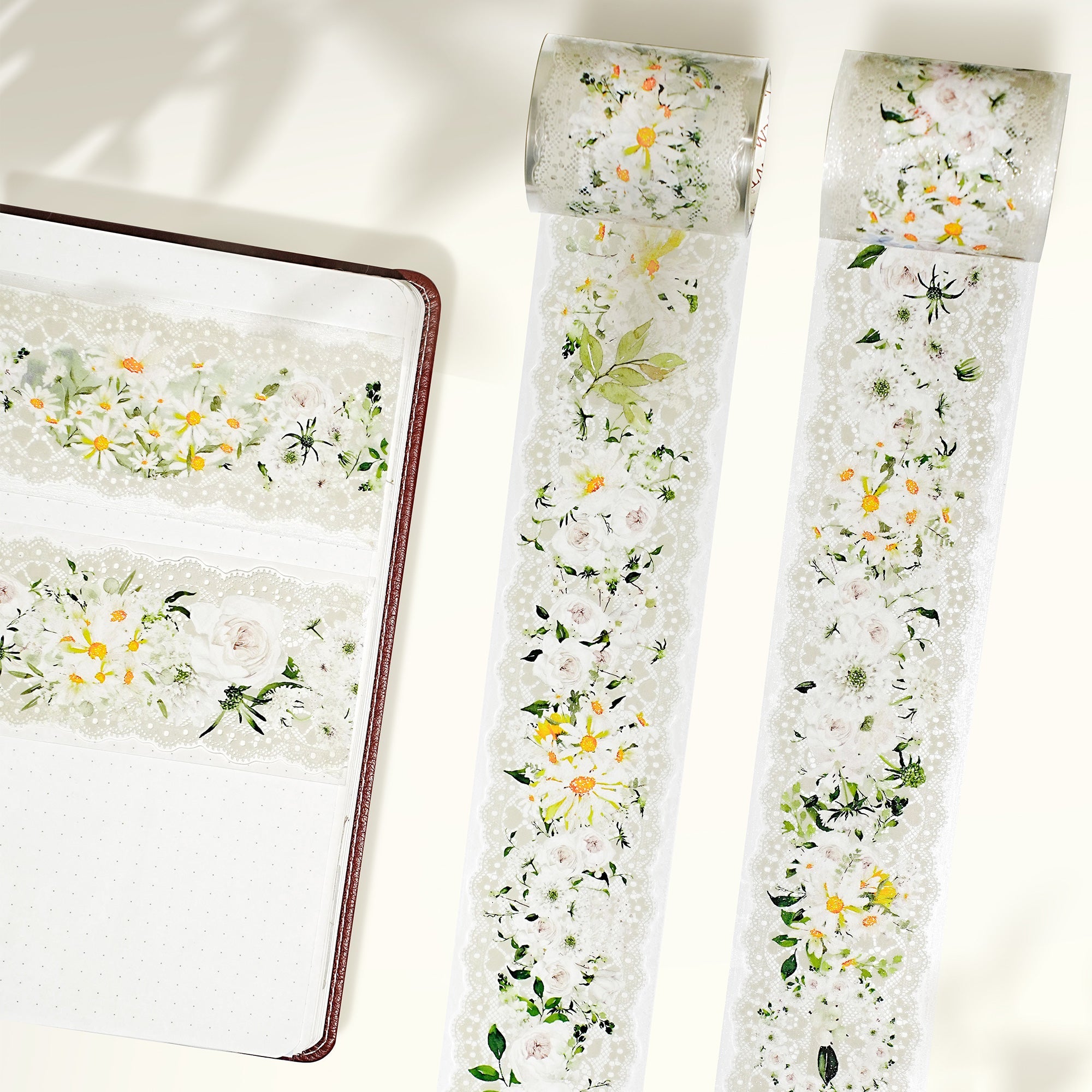 Pre-cut Petals en Blanc Wide PET Tape