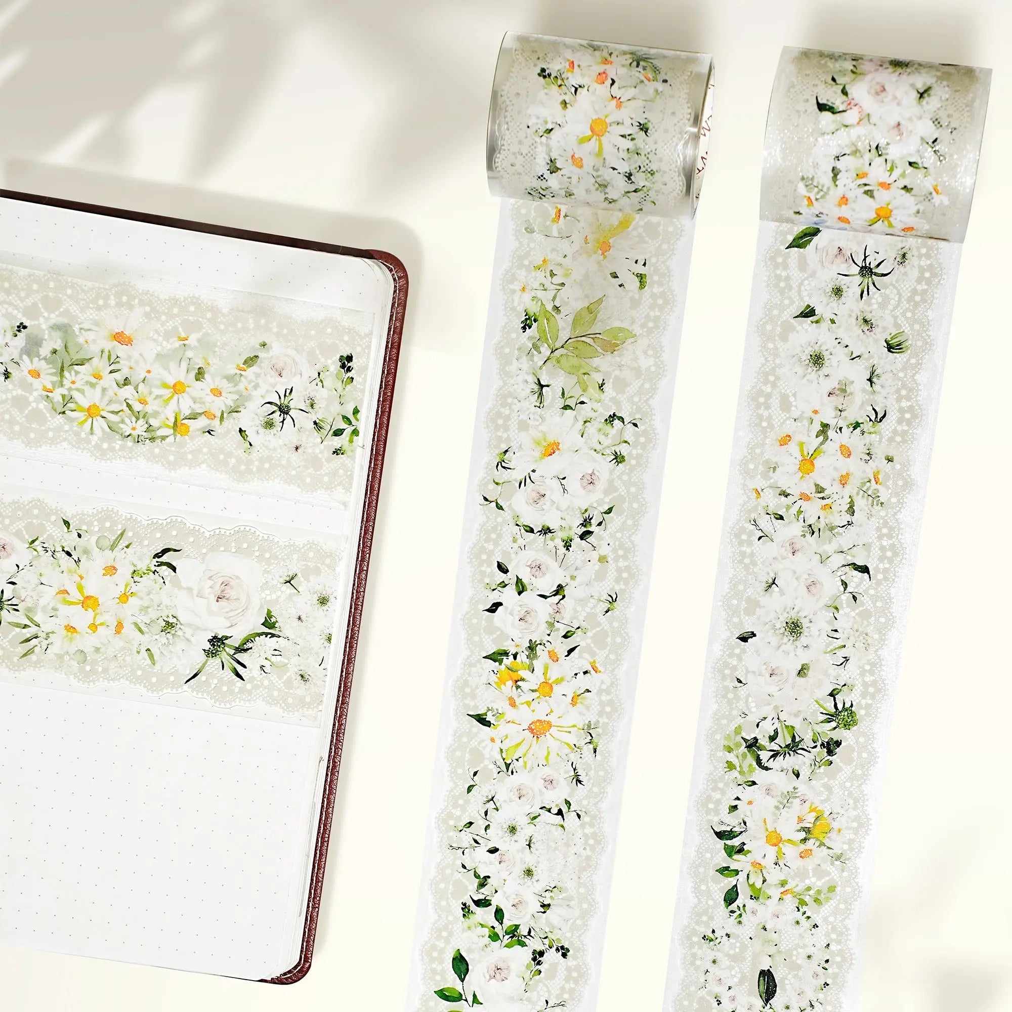 Pre-cut Petals en Blanc Wide PET Tape The Washi Tape Shop