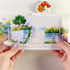 Stairway Garden PET Tape Charming Stairway Garden PET Tape | Decorative Greenery Steps Washi Tape | Aesthetic Urban Scenery Planner Tape