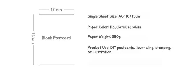 Blank Postcard Paper Blank Postcard Paper | Thick Cardstock for Crafts & Journaling