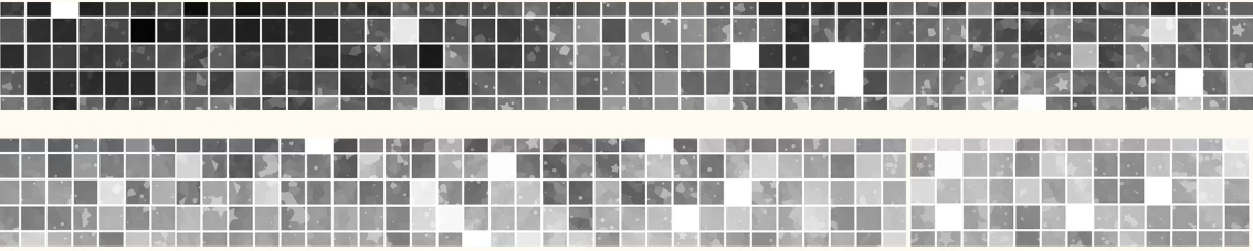 Close-up of pastel pixel grid washi tape texture showing clean grid lines