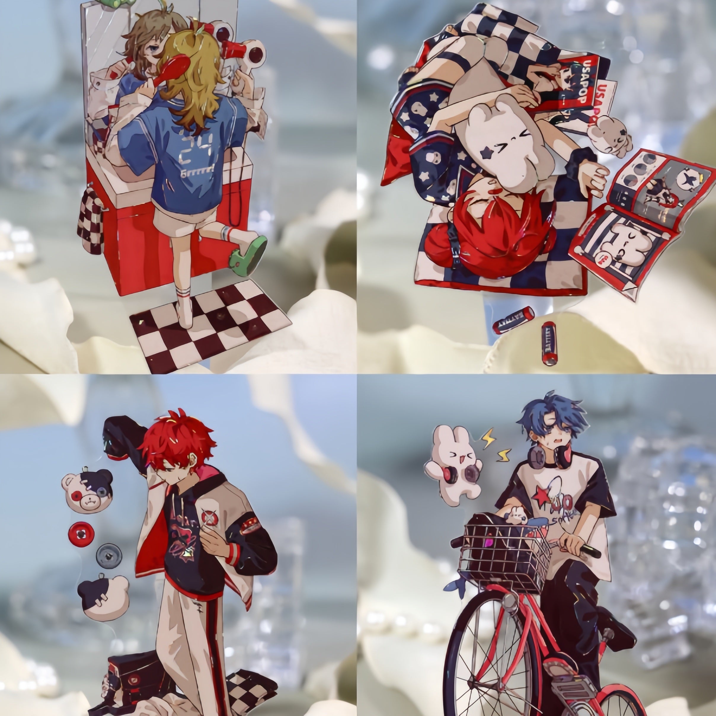Oops character decorative tape with expressive illustrated figures