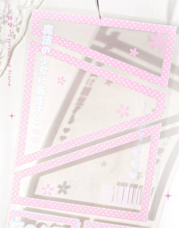 Everyday comic frame decorative tape with storyboard panel designs