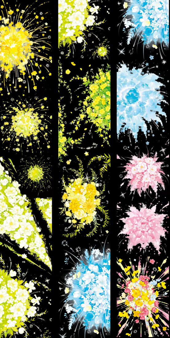 Flower Burst decorative tape with dreamy floral designs