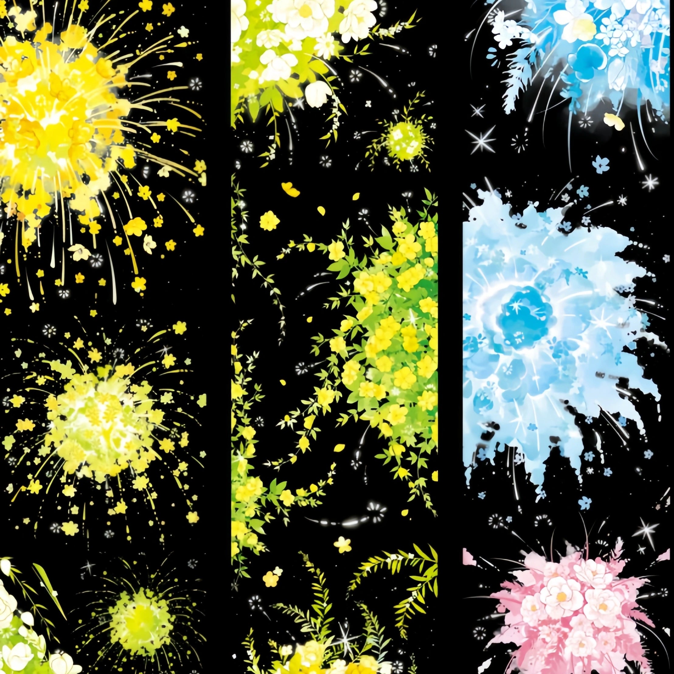 Flower Burst decorative tape with dreamy floral designs