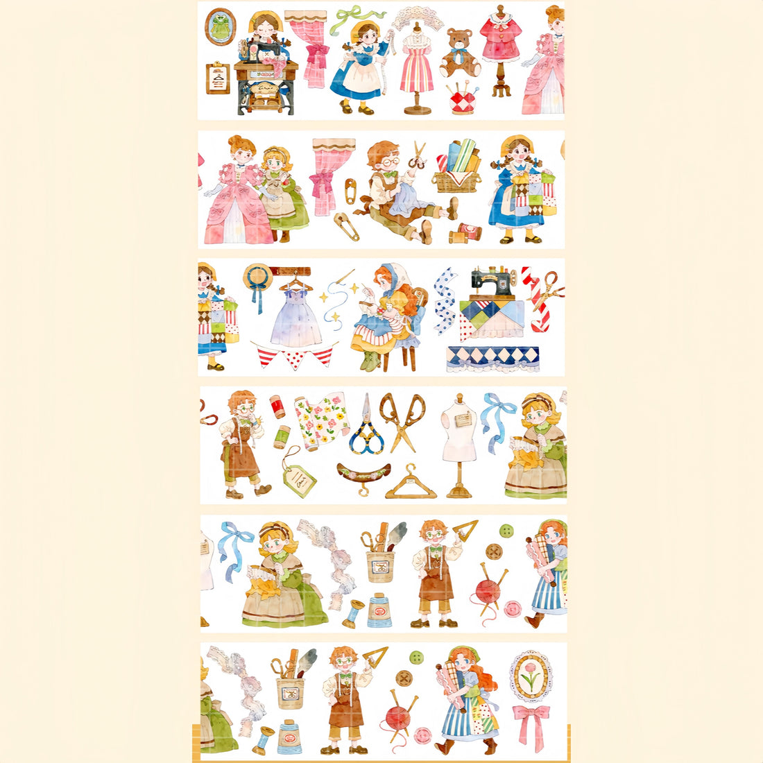 Xixi the Tailor character decorative tape design
