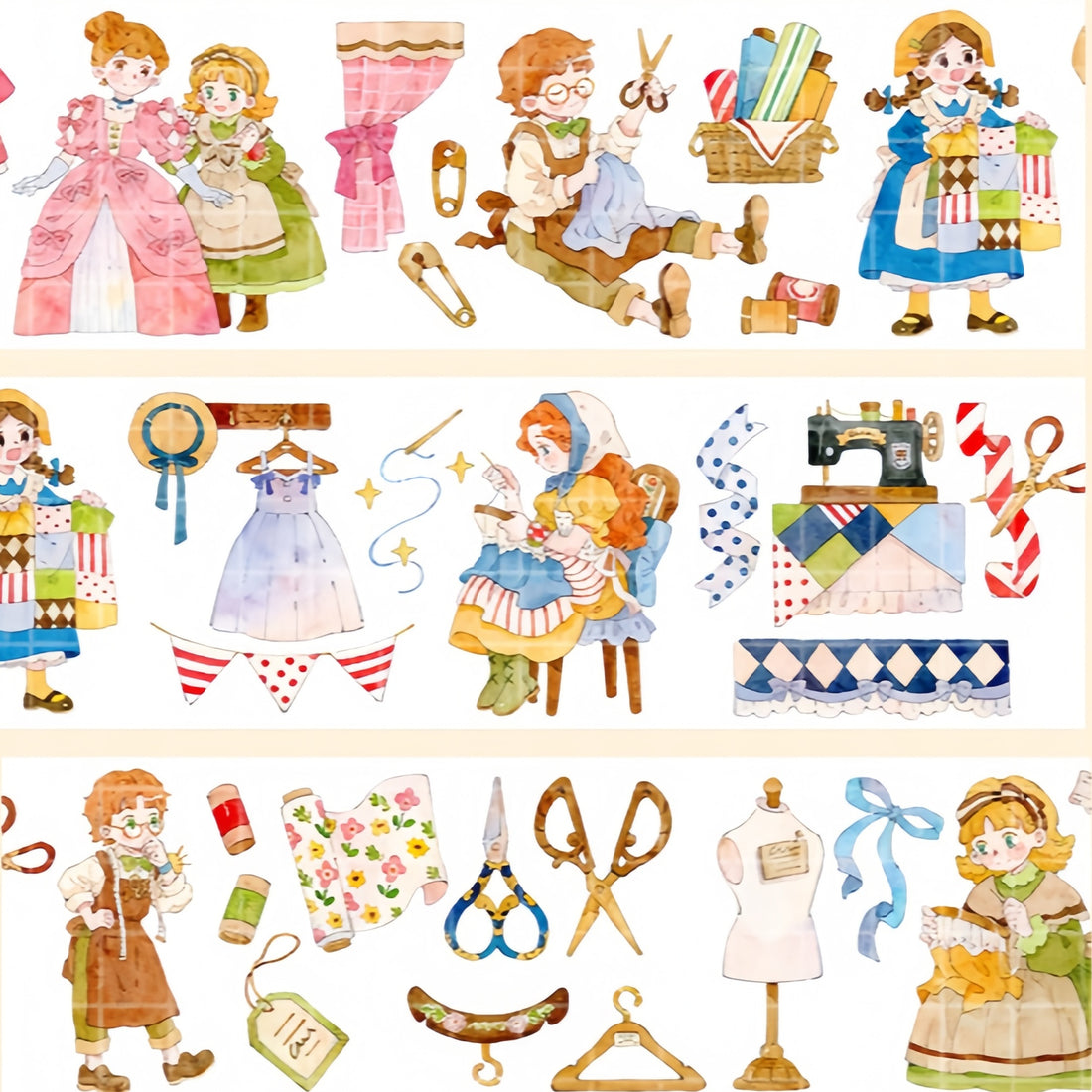 Xixi the Tailor character decorative tape design