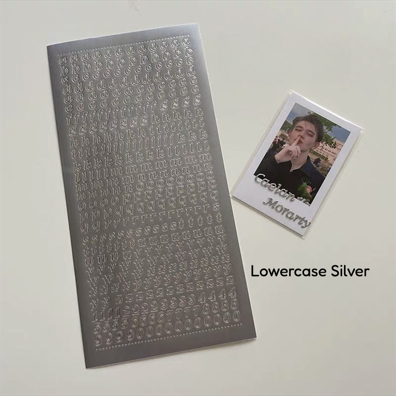 Foil letter and chain decorative stickers