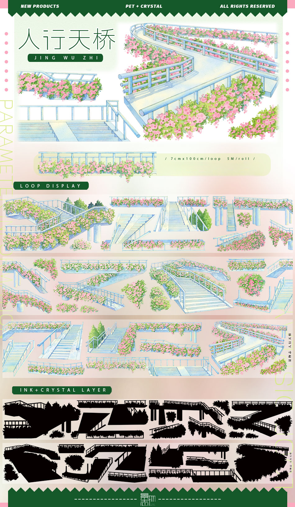 Pedestrian Overpass PET Tape