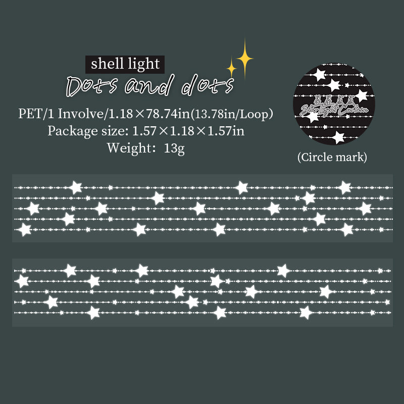 Dots and Dots style: white stars on dotted strings