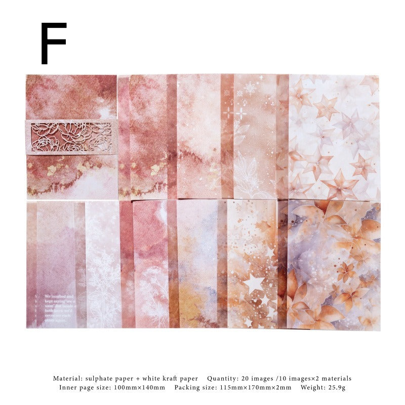 Watercolor wash scrapbooking paper with die-cut lace floral border detail