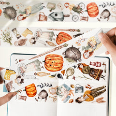 Pre-cut Autumn Enchantment Wide Washi/PET Tape