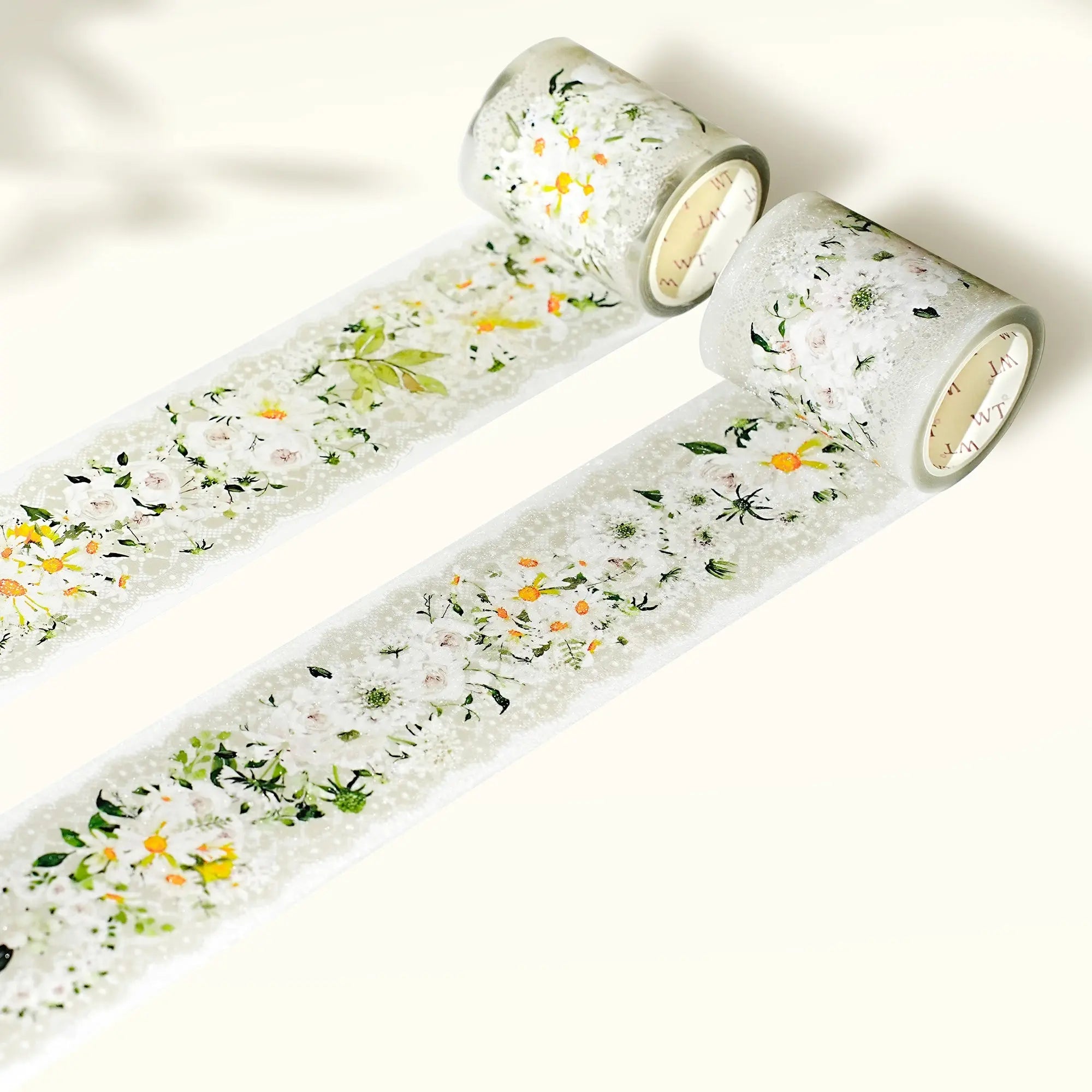 Pre-cut Petals en Blanc Wide PET Tape The Washi Tape Shop