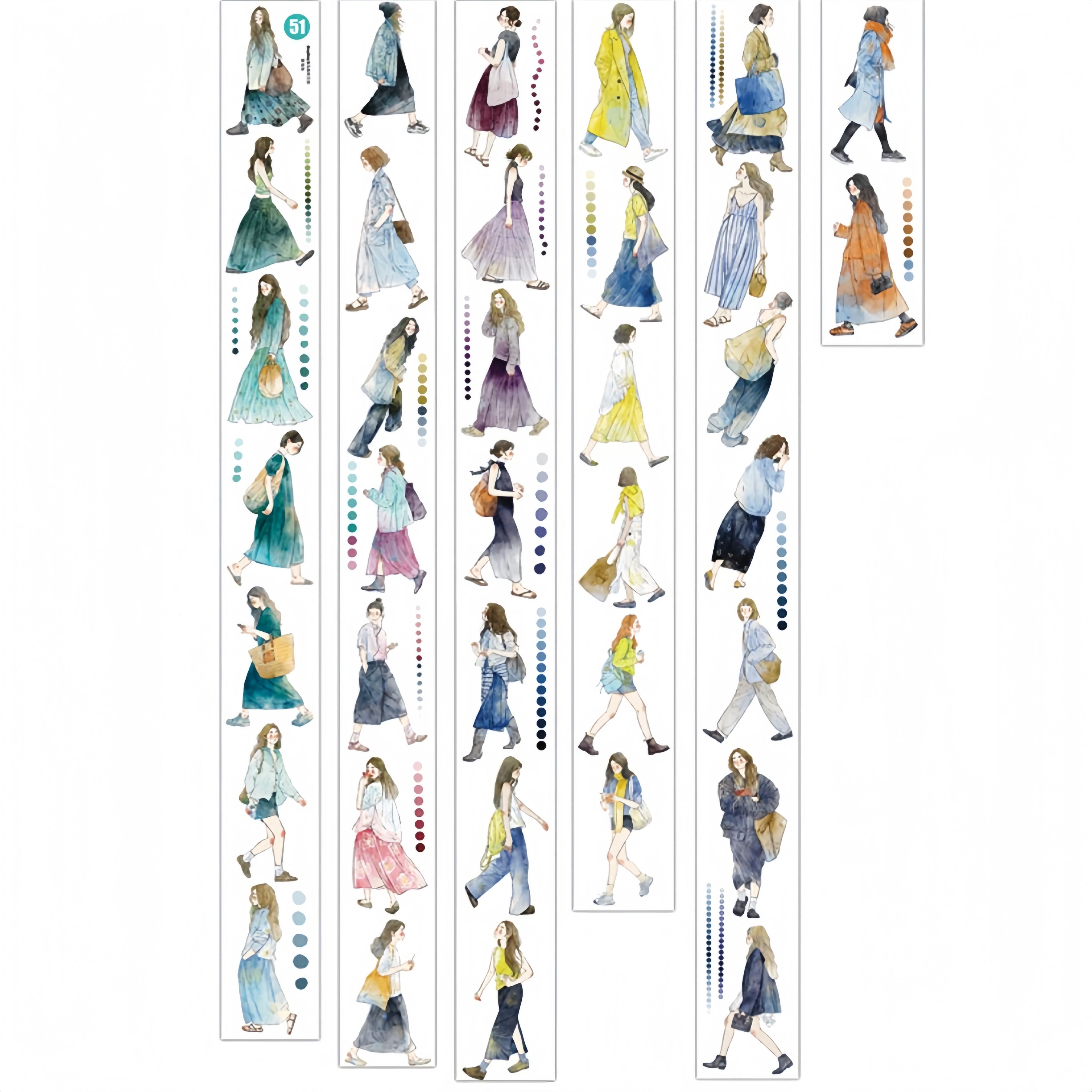 On-the-Go Girls PET Tape with illustrated girls