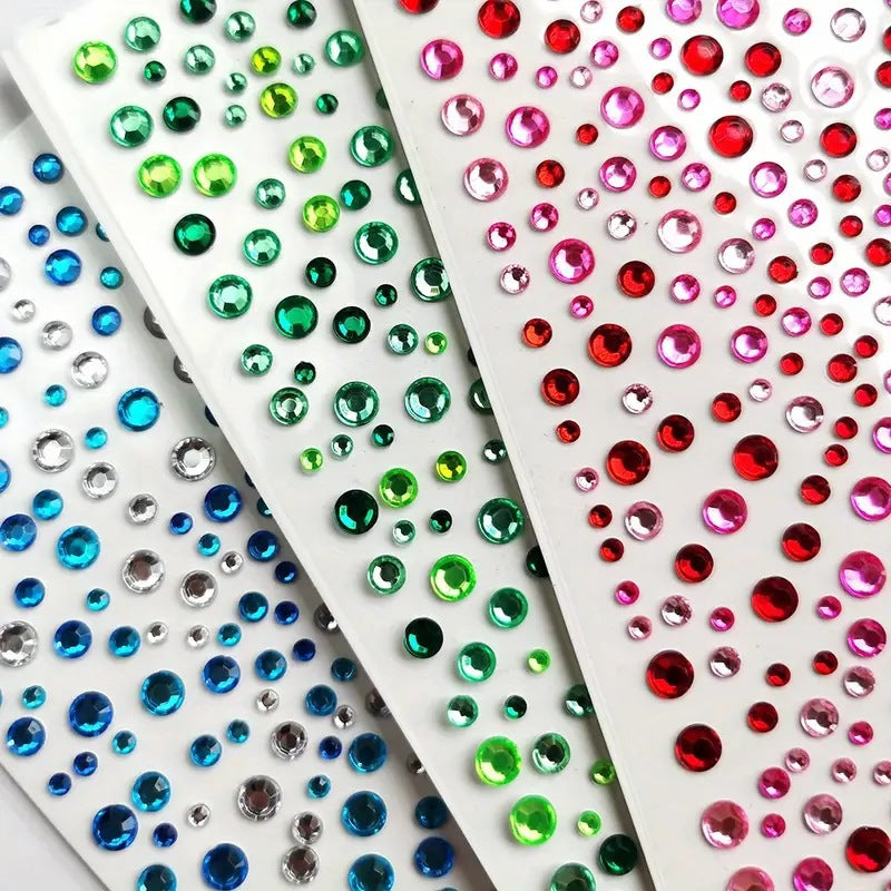 Starry pearl and rhinestone sticker pack