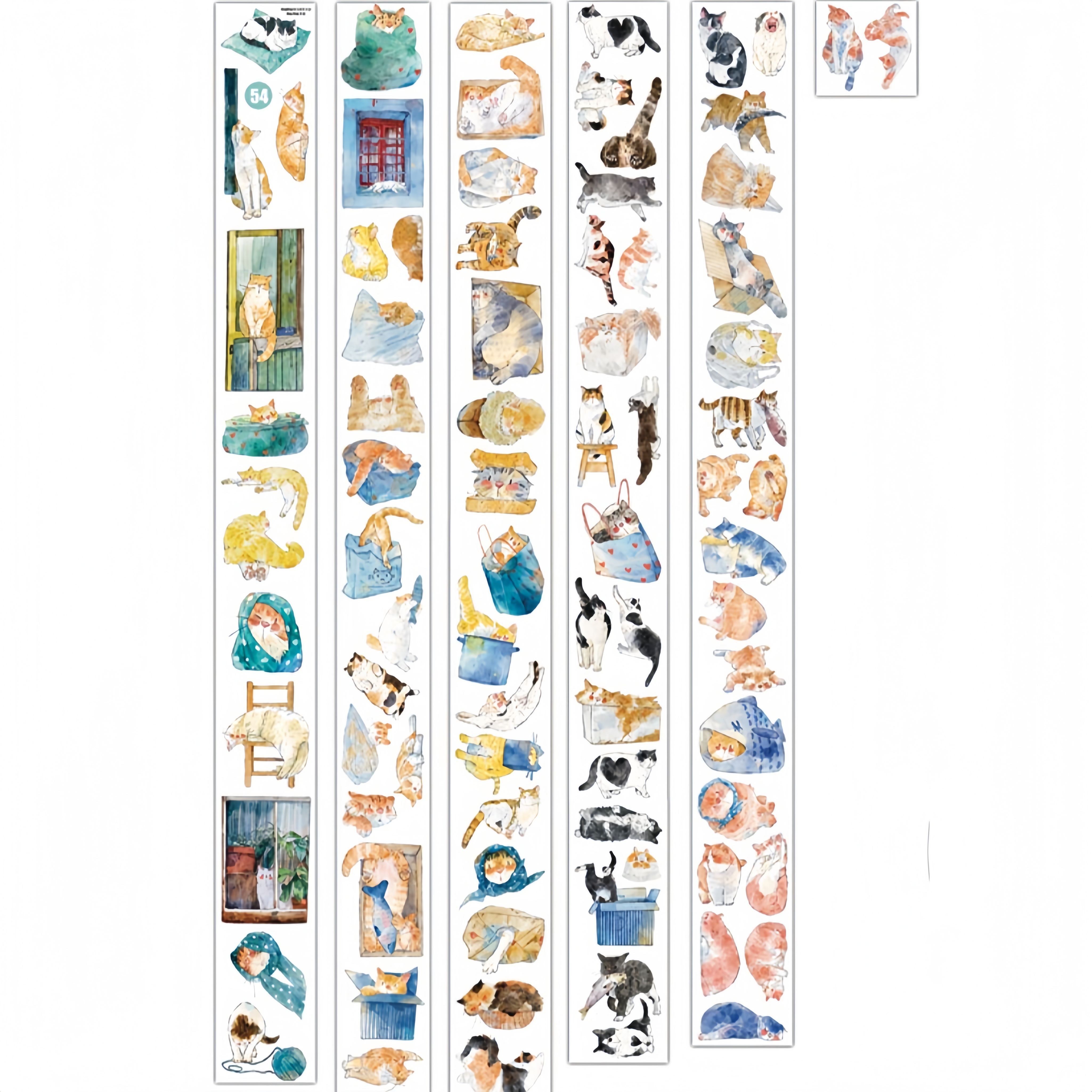 Cat-Themed PET Tape for journaling