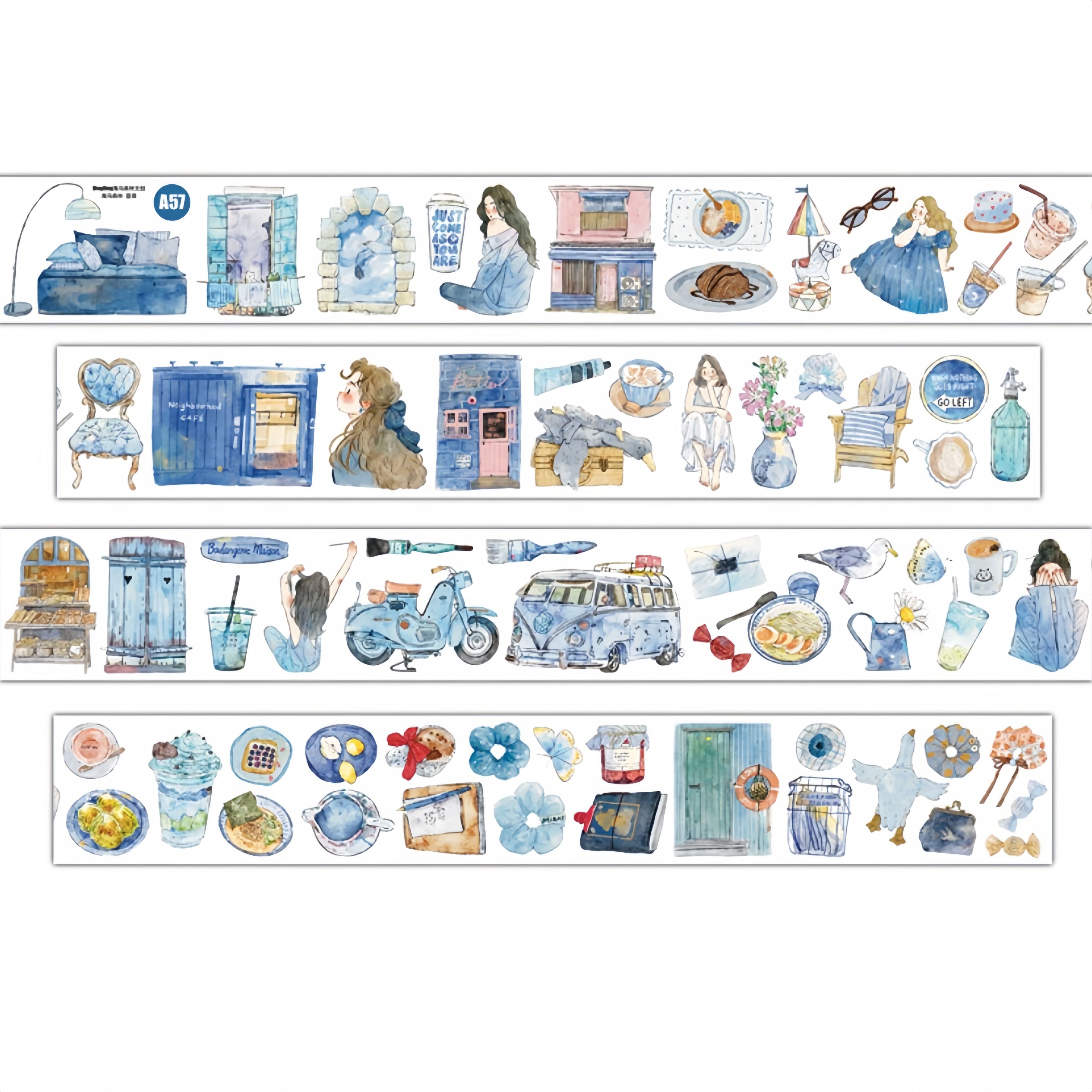 Blue Tone PET Tape for journaling