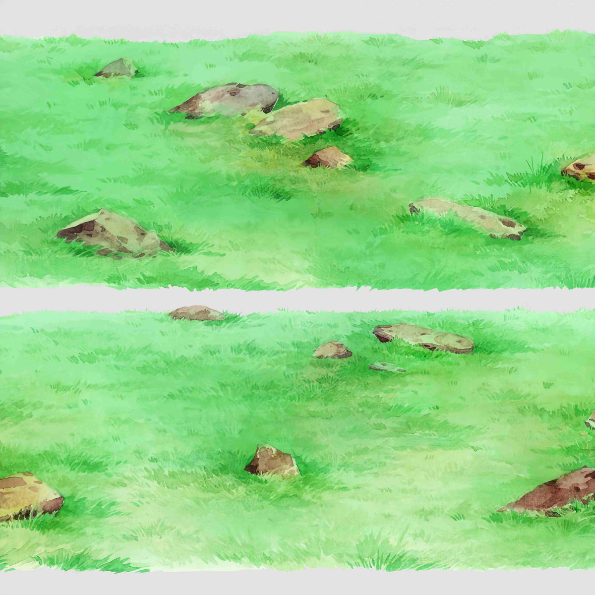 Ground Scenery PET Tape – stone and grass pavement design, one of nine styles in the Ground Scenery collection