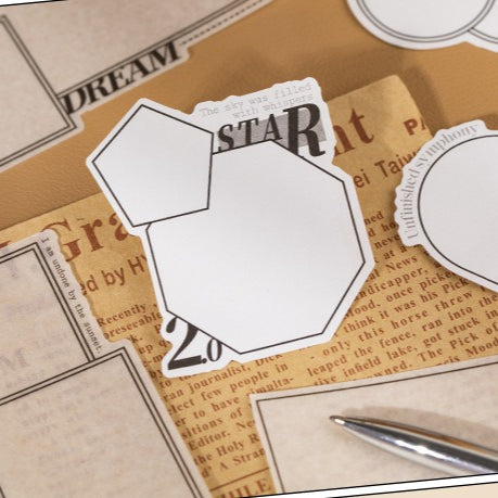 Geometric frame storyboard stickers with blank panels, photo-frame layouts, and clean collage frames - image 7