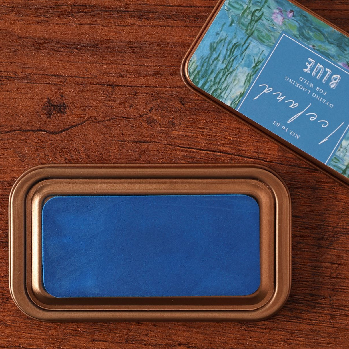 Nature palette cotton ink pad tins with metal cases, rich stamping colors, and vintage label artwork